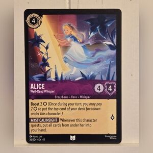 Alice in Wonderland Well-Read Whisper 36/204 Disney Lorcana Ch 11 Winterspell